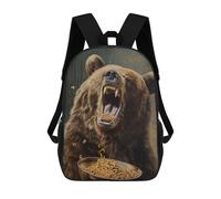 sinyumoney Angry Bear Ramen Noodles Mochila Escolar, Mochila Para Portátil, Mochila Para Adolescentes, Niñas, Niños, Mujeres Y Hombres 17inch