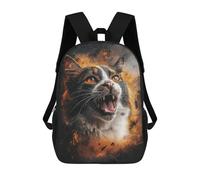 sinyumoney Angry Cat Art Print Mochila Escolar Infantil De 17 Pulgadas Con Estampado 3D, Mochila Moderna Para Niños, Mochilas De Viaje, Bolsas Para Libros, Mochila Escolar Infantil