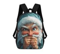 sinyumoney Angry Christmas Elf Funny Mochila Infantil, Mochila Escolar De Gran Capacidad Para Estudiantes, Mochila Para Libros, Mochila Para Niños, Niñas, Adultos Y Adolescentes 17inch
