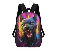 sinyumoney Angry Colorful Dog Mochilas Para Niños Mochila Escolar Mochila Escolar Impresa En 3D Para Niños Estudiantes De Primaria Y Secundaria 17inch