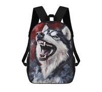 sinyumoney Angry Husky Art Print Mochila Escolar Impresa En 3D 17inch Mochilas De Moda Para Niños, Mochilas Escolares Para Niños De Primaria Y Secundaria