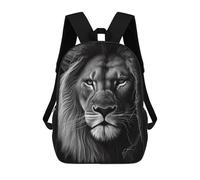 sinyumoney Angry Lion Face Animal Mochilas Impresas En 3D 17inch Mochila Escolar Infantil Para Exteriores, Mochila Informal De Día, Bolsas De Viaje Informales Para Estudiantes De Secundaria