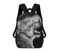 sinyumoney Angry Lion Mochila Escolar Infantil De 17 Pulgadas Con Estampado 3D, Mochila Moderna Para Niños, Mochilas De Viaje, Bolsas Para Libros, Mochila Escolar Infantil
