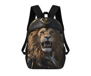 sinyumoney Angry Lion Pirates Mochila Escolar Para Niñas Mochila Impermeable Mochila Informal De Día Mochila Ligera Para Niño Y Niña Mochila Escolar 17inch