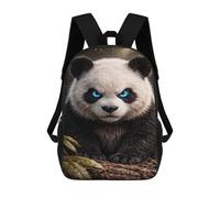 sinyumoney Angry Panda with Glowing Blue Eyes Mochila Escolar Infantil Impresa En 3D Para Niños, Mochila De Viaje De Alta Capacidad, Mochilas Para Libros De 17 Pulgadas Para Niños