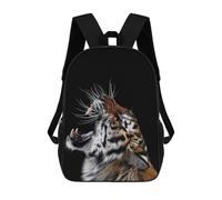 sinyumoney Angry Wild Tiger Poster Mochila Escolar, Secundaria, Preparatoria, Universidad, Mochila De Viaje Para El Campus, Viajes Al Aire Libre, Deportes 17inch