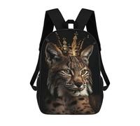 sinyumoney Animal Lynx King Mochilas Escolares Para Niños Y Niñas, Mochilas Deportivas Informales Para Primaria, Mochilas De Gran Capacidad Para Libros 17inch