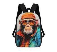 sinyumoney Animal Monkey Mochila Escolar Infantil, Mochilas Impresas En 3D, Mochilas Escolares De Moda Para Niños De Primaria Y Secundaria 17inch