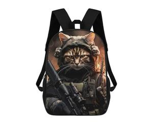 sinyumoney Animal Soldier Cat Mochila Escolar Ligera Para Aeropuerto, Estudiantes Universitarios, Mochila Para Adolescentes, Chicas, Chicos, Mujeres Y Hombres 17inch