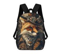 sinyumoney Animal Steampunk Fox Mochila Escolar Impresa En 3D Mochilas Informales Para Niños Mochila Escolar Impresa En 3D Para Niños De Primaria Y Secundaria 17inch