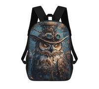 sinyumoney Animal Steampunk Owl Mochila Escolar Impresa En 3D Para Niños Y Niñas, Mochila Para Portátil Para Niños/estudiantes/adultos 17inch