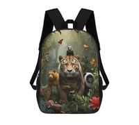 sinyumoney Animals in The Jungle Mochila Escolar Infantil Impresa En 3D Para Niños, Mochila De Viaje De Alta Capacidad, Bolsas Para Libros, Mochila Escolar Infantil 17inch