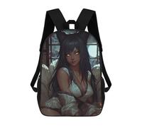 sinyumoney Anime Cat Girl Wallpaper Mochilas Para Niños 17inch Mochila Escolar Mochila Escolar Impresa En 3D Para Niños De Primaria Y Secundaria