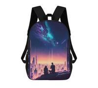 sinyumoney Anime City Sunset Mochila Escolar, Mochila De Viaje, Mochila Universitaria Para Niños/niñas/adolescentes 17inch