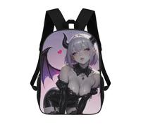 sinyumoney Anime Demon Girl Mochila Escolar Informal Para El Día A Día, Para La Escuela, El Trabajo Y Los Viajes Para Hombres, Mujeres Y Adolescentes. 17inch