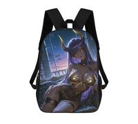 sinyumoney Anime Devil Girl on Couch Mochila Escolar De 17 Pulgadas Impresa En 3D Mochilas Infantiles Mochila Genial Impresa En 3D Para Niños De Primaria Y Secundaria