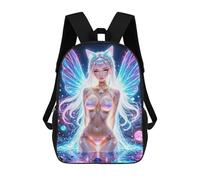 sinyumoney Anime Fairy with Glowing Wings Mochilas Escolares Ligeras Para Aeropuerto, Estudiantes Universitarios, Mochila Para Acampar, Aventuras Al Aire Libre Y Viajes Diarios 17inch