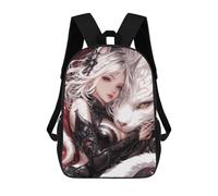 sinyumoney Anime Fantasy Fox Girl Mochila Escolar, Mochila De Viaje Para La Universidad, Mochilas Para Niñas Y Adolescentes 17inch