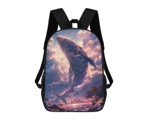 sinyumoney Anime Flying Whale Mochila, Mochila Escolar Impresa En 3D, Bolsa Para El Almuerzo Escolar, Mochila De Viaje, Mochila Para Amigos, Mochila Escolar Para Niñas Y Niños 17inch