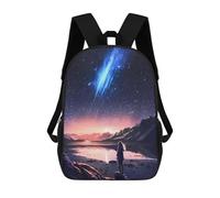sinyumoney Anime Galactic Twilight Mochila Escolar Mochila De Día Mochila De Negocios Mochila Impermeable Para Libros Para Hombres/mujeres 17inch