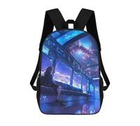 sinyumoney Anime Galaxy Train Mochila Escolar, De Viaje, Universitaria, Para El Campus, Para Actividades Al Aire Libre Y Deportes 17inch