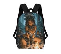 sinyumoney Anime Girl by Campfire in Forest Mochila Escolar, Mochila Para Portátil, Mochila Para Niños/niñas/adolescentes 17inch