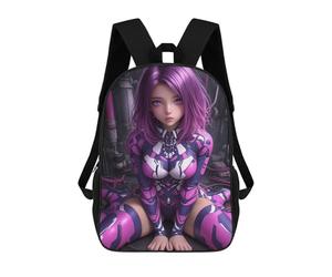 sinyumoney Anime Girl in Futuristic Suit Gaming Mochila Escolar Secundaria Informal Para Viajes, Mochilas Para La Escuela Secundaria, Para Acampar, Aventuras Al Aire Libre Y Viajes Diarios 17inch