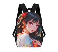 sinyumoney Anime Girl in Traditional Mochilas Para Niños Mochila Escolar Mochila Escolar Impresa En 3D Para Niños Estudiantes De Primaria Y Secundaria 17inch