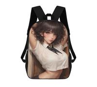 sinyumoney Anime Girl in White Shirt Mochila Escolar Infantil De 17 Pulgadas Con Estampado 3D, Mochila Moderna Para Niños, Mochilas De Viaje, Bolsas Para Libros, Mochila Escolar Infantil