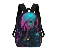 sinyumoney Anime Girl Neon 17inch Mochilas Escolares Impresas En 3D, Mochilas Escolares De Moda Para Niños De Primaria Y Secundaria