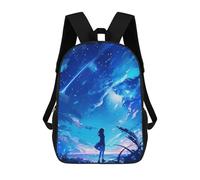 sinyumoney Anime Girl Night Sky Stars Mochila Infantil Escolar Para Niños Con Estampado 3D De Dibujos Animados, Mochila Escolar Para Estudiantes, Mochila Para Portátil Para Niños Y Niñas 17inch