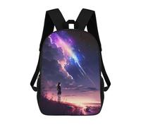 sinyumoney Anime Girl On Galaxy Hill Mochila Escolar, Mochila Para Portátil, Mochila Para Camping, Aventuras Al Aire Libre Y Viajes Diarios 17inch