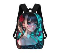 sinyumoney Anime Girl with Blue Eyes Mochila Escolar Secundaria Informal Para Viajes, Mochilas Para La Escuela Secundaria, Para Acampar, Aventuras Al Aire Libre Y Viajes Diarios 17inch