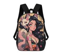 sinyumoney Anime Girl with Cat Ears Mochilas Impresas En 3D Para Niños 17inch Mochilas De Moda Informales Para El Día A Día, Bolsas De Viaje, Mochilas Informales Para Exteriores Para Niños Y Niñas