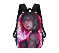 sinyumoney Anime Girl with Dragon Tattoo Mochilas Escolares, De Viaje Y Universitarias Para Hombres, Mujeres Y Adolescentes 17inch