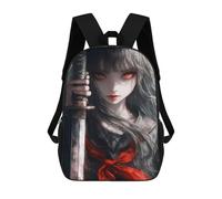 sinyumoney Anime Girl with Katana Mochila Escolar Impresa En 3D Para Niños Y Niñas, Mochila Para Portátil Para Niños/estudiantes/adultos 17inch