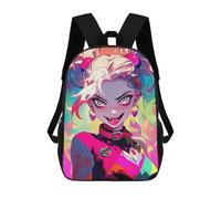 sinyumoney Anime Girl with Pink Hair Mochila Escolar Grande Resistente Al Agua Para Portátil Para Niños/niñas/adolescentes 17inch