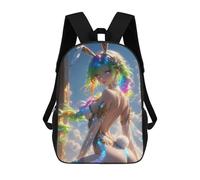 sinyumoney Anime Girl with Rainbow Hair Mochila Escolar Infantil De 17 Pulgadas Con Estampado 3D De Películas De Anime Para Niños, Mochila De Viaje, Mochila Escolar Infantil