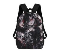 sinyumoney Anime Girl with Skulls Mochila Infantil Para Niñas Y Niños, Mochila De Día, Escuela Primaria, Perfecta Para La Vuelta Al Cole O Educación Física, Regalos Y Viajes 17inch