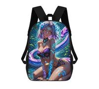 sinyumoney Anime Girl with Snake Mochila Infantil De 17 Pulgadas, Mochila Escolar Con Estampado 3D De Dibujos Animados Para Niños Y Adolescentes.