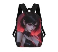 sinyumoney Anime Gothic Demon Girl Mochila Con Bolsillo Mochilas Impresas En 3D, Mochilas De Viaje, Mochilas Para Libros, Mochila Escolar Para Niños 17inch