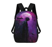 sinyumoney Anime Men in Purple Moon Mochila Escolar Resistente Al Agua, Mochila De Viaje, Bolsa Para Computadora Para La Escuela/trabajo/viajes 17inch