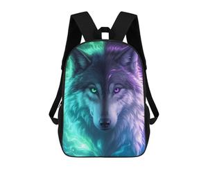 sinyumoney Anime Mystical Wolf Mochila Escolar, Mochila De Viaje, Mochila Universitaria Para Niños/niñas/adolescentes 17inch