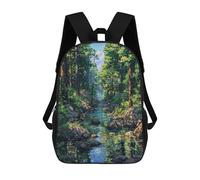 sinyumoney Anime River Forest Fantasy Mochilas Impresas En 3D Para Niños, Mochila Escolar, Mochila De Moda Para Niños De Primaria Y Secundaria 17inch