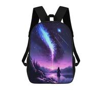 sinyumoney Anime Starry Cosmos Night Mochila Escolar Para Niños Y Niñas, Mochila Informal De Viaje, Mochila De Gran Capacidad Para El Día A Día 17inch
