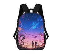 sinyumoney Anime Sunset Couple Mochila Escolar Mochila De Día Mochila De Negocios Mochila Impermeable Para Libros Para Hombres/mujeres 17inch