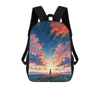 sinyumoney Anime Sunset Landscape Mochila Ligera Informal Para El Día A Día, Mochila Escolar Para Hombres/mujeres 17inch