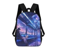 sinyumoney Anime Train To Space Mochila Escolar Secundaria Informal Para Viajes Para Niños/niñas/adolescentes 17inch