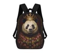 sinyumoney Anthropomorphic King Panda Mochila Ligera Para La Escuela, Mochila Escolar, Mochila Para La Universidad Para Niñas Y Adolescentes 17inch