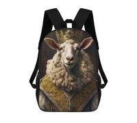 sinyumoney Anthropomorphic King Sheep Mochila Ligera Para Aeropuerto, Estudiantes Universitarios, Niñas, Niños Y Adolescentes 17inch